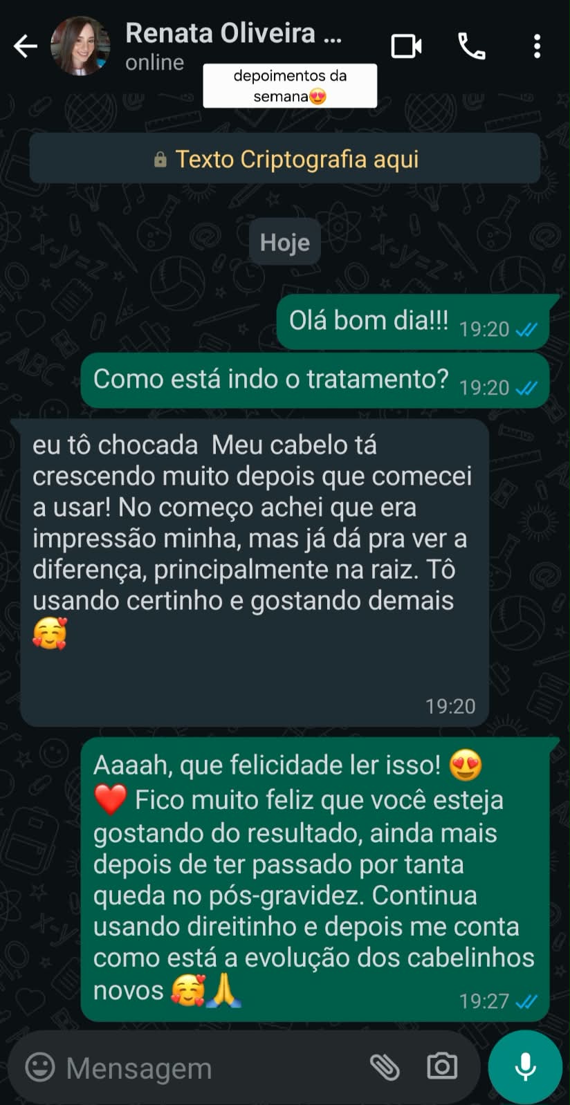Depoimento de Renata Oliveira