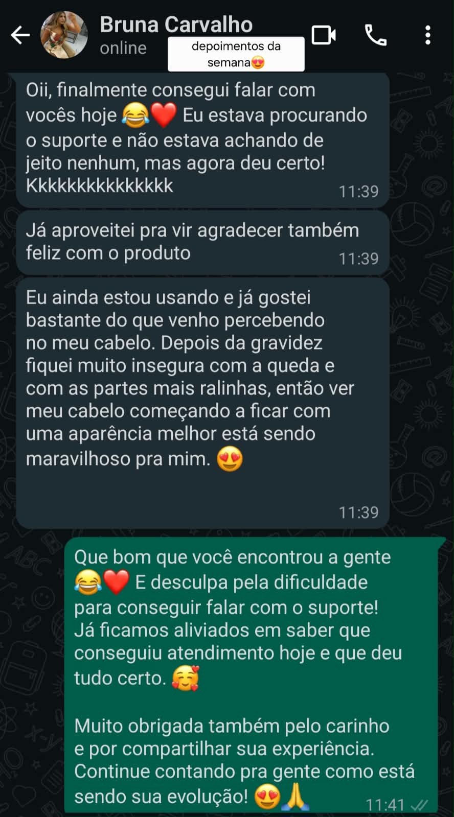 Depoimento de Camila Souza
